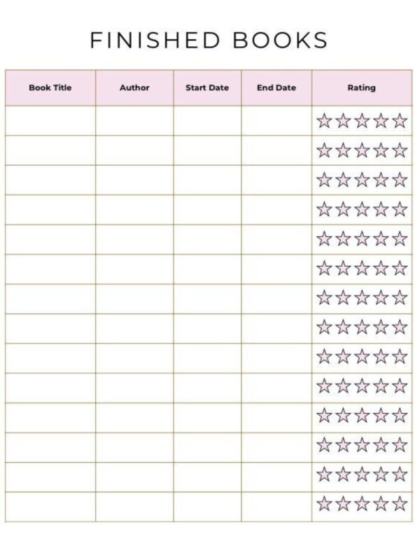 Reading Journal for Bookworms - Image 2
